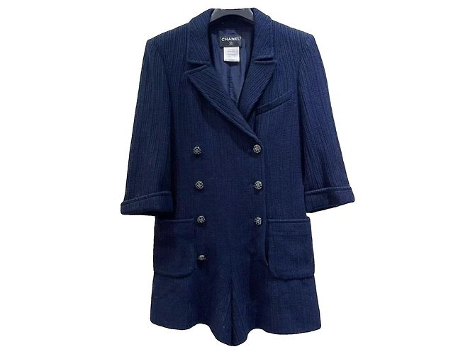 Chanel Navy Blue Cotton Jumpsuit