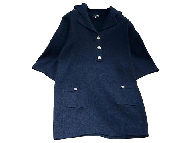 Chanel Kleid aus schwarzem Kaschmir