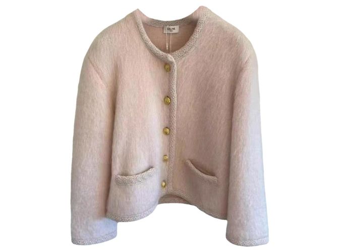 Chaqueta de lana rosa Céline