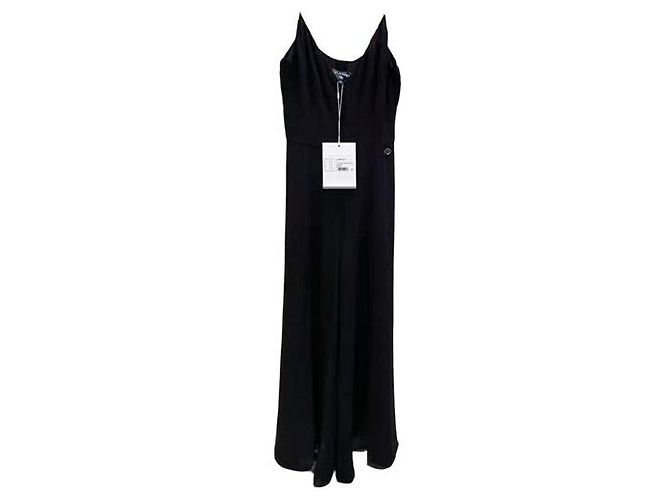 Vestido Chanel de seda negro talla 34