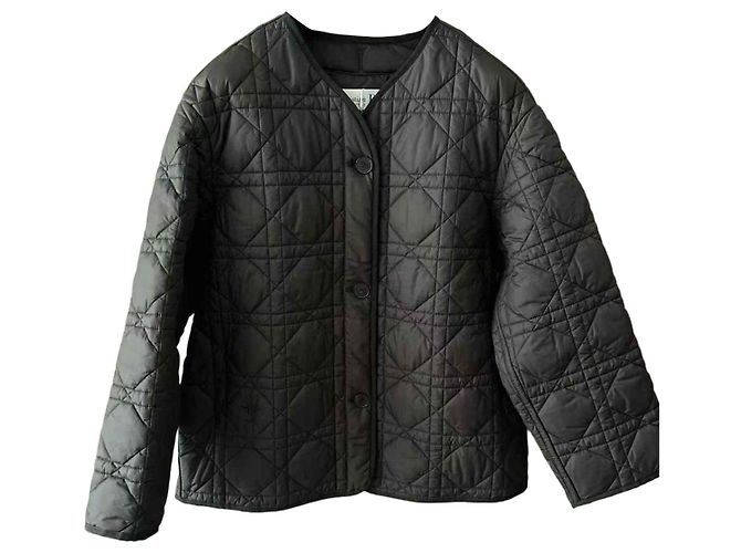 Autre Marque Dior Bikerjacke Schwarz aus Polyester Größe 38