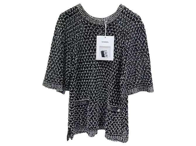 Chanel Black Polyester Top Size 38