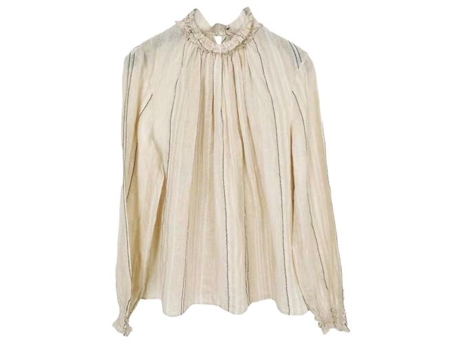 Dior Linen Top Beige Size 36
