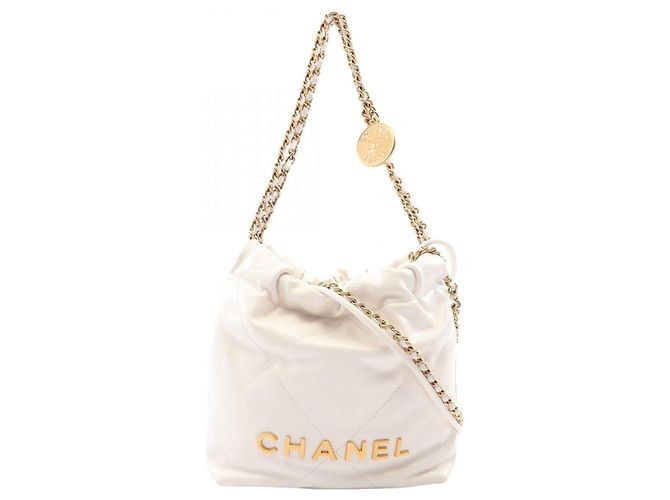Bolsa de Ombro 2-Way Chanel CHANEL 22 Mini Branco
