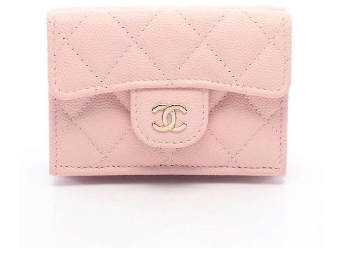 Chanel Classic Small Flap Tri-fold Geldbörse Pink