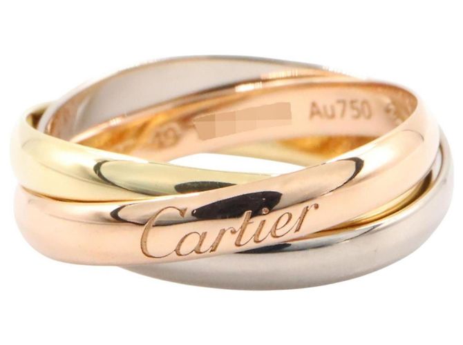 Anello Cartier Trinity in oro rosa bianco e giallo 18K D'oro
