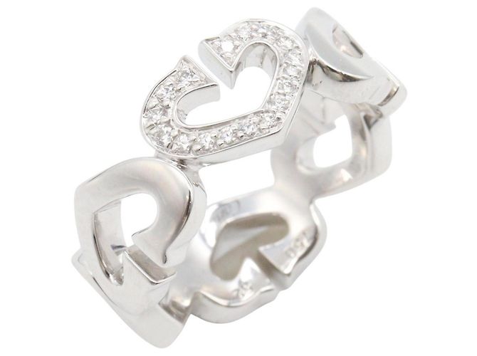 Cartier C Heart Diamantring Weiß