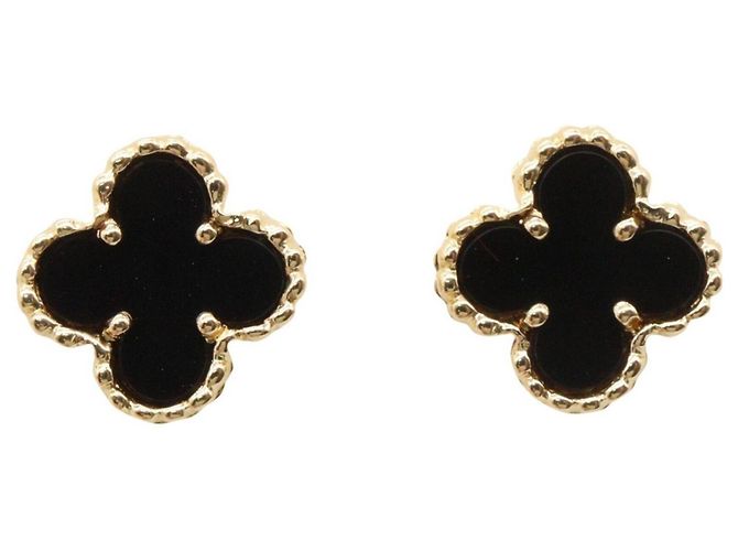 Orecchini Sweet Alhambra Onyx Van Cleef & Arpels Nero D'oro