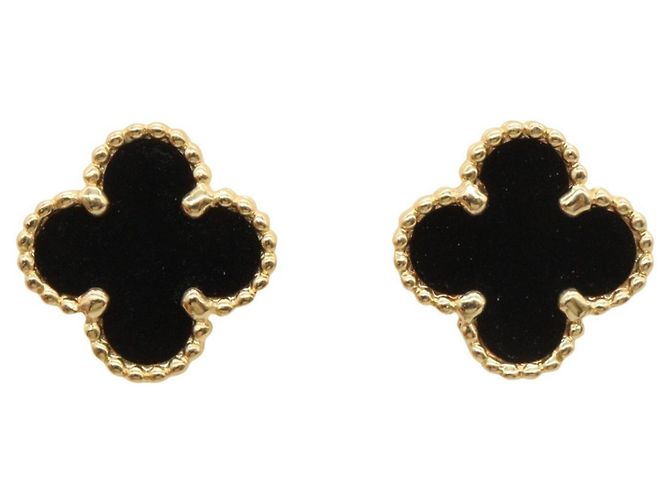 Orecchini Sweet Alhambra Onyx Van Cleef & Arpels Nero D'oro