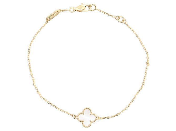 Pulsera Sweet Alhambra Van Cleef & Arpels Blanco Dorado