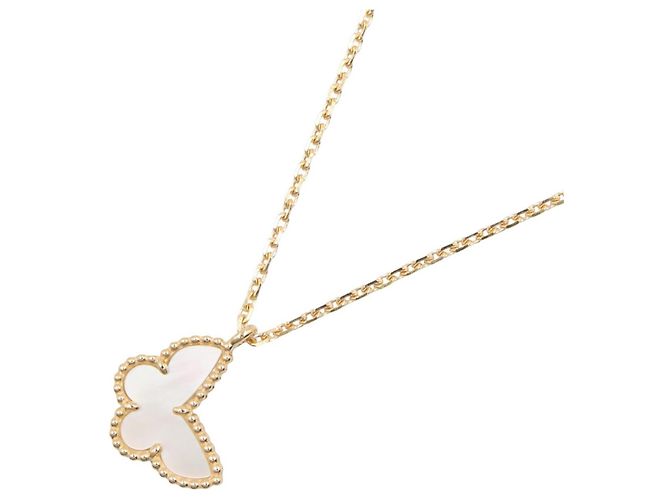 Van Cleef & Arpels Sweet Papillon Necklace White Golden