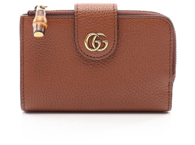 Gucci Bamboo Double G Medium Wallet Brown