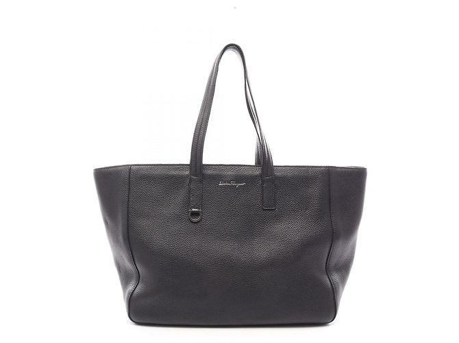 Sac cabas en cuir Salvatore Ferragamo Noir