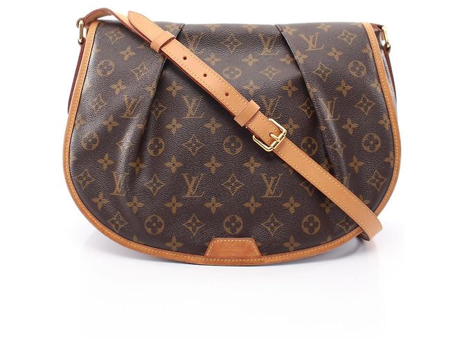 Bolsa de Ombro Louis Vuitton Menilmontant MM Monogram Marrom