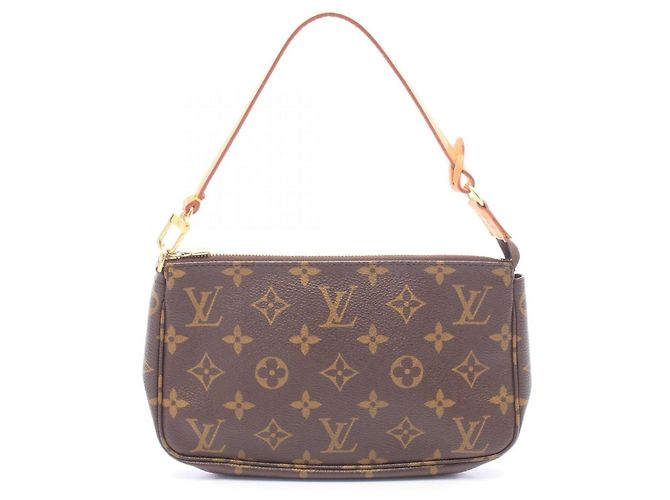 Louis Vuitton Pochette Accessoires Monogram Handbag Marron