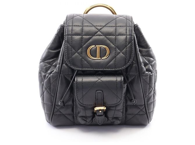 Christian Dior CARO Small Macro Cannage Backpack Black