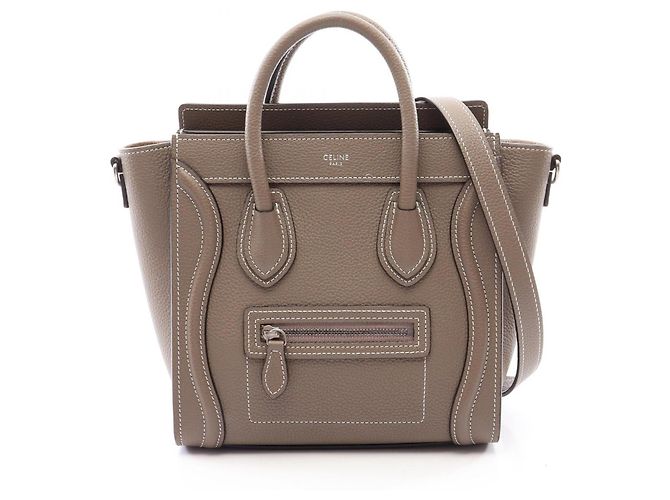 Céline Sac à main Celine Luggage Nano Shopper Marron