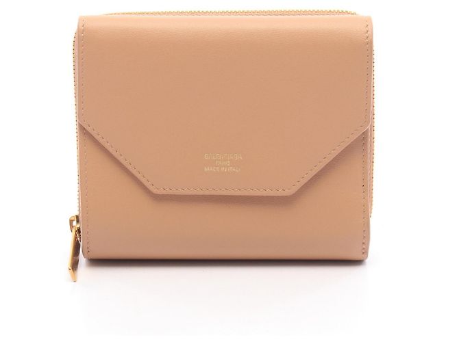 Balenciaga Envelope Tri-fold Wallet Beige