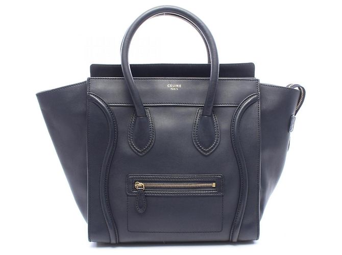 Céline Celine Luggage Mini Shopper Handtasche Marineblau