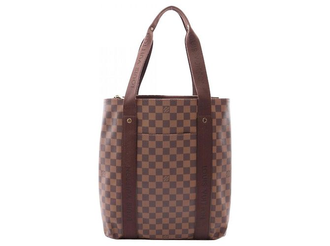Saco Louis Vuitton Cabas Bobour Marrom Damier ebene