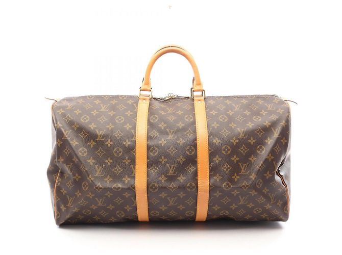 Borsa Boston Louis Vuitton Keepall 55 Monogram Marrone Monogramma