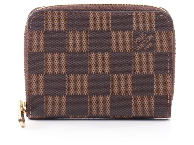 Louis Vuitton Zippy Coin Purse Brown Pink