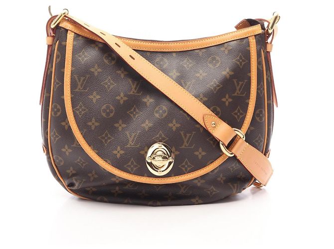 Borsa a tracolla Louis Vuitton Tulum GM Marrone Monogramma