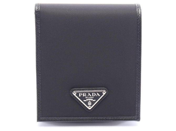 Prada Saffiano Metal Bi-fold Wallet Black
