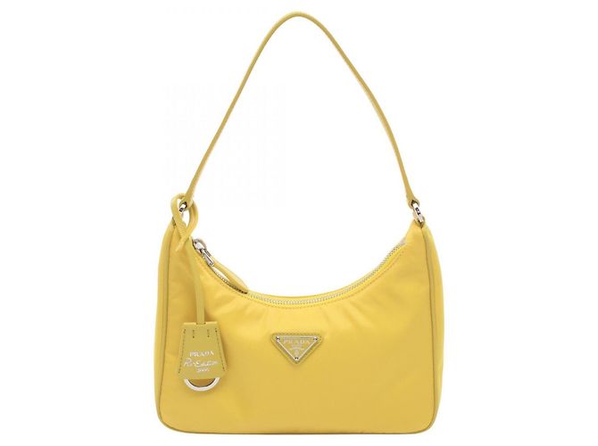 Borsa Prada TESSUTO+SAFFIANO Giallo