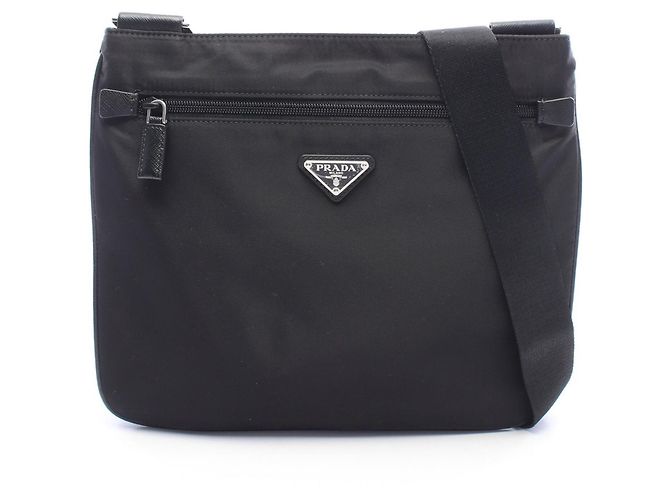 Sac à épaule Prada Triangle Logo Noir