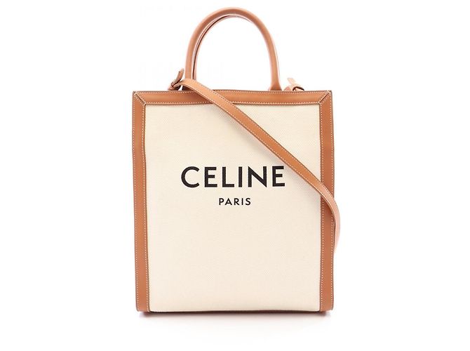 Céline Saco Cabas Vertical Small Celine Marrom Cru