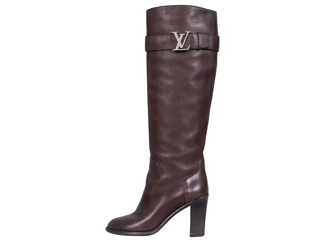 Louis Vuitton Brown Monogram Leather Boots EU 37 Pre-owned