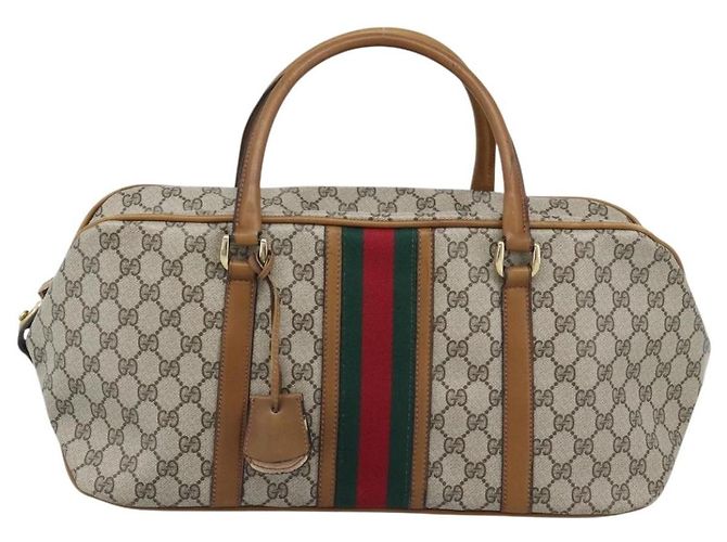 Gucci Zip Boston GG Canvas and leather Medium Beige