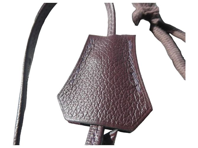 Hermès Clochette e Tracolla in Pelle Marrone