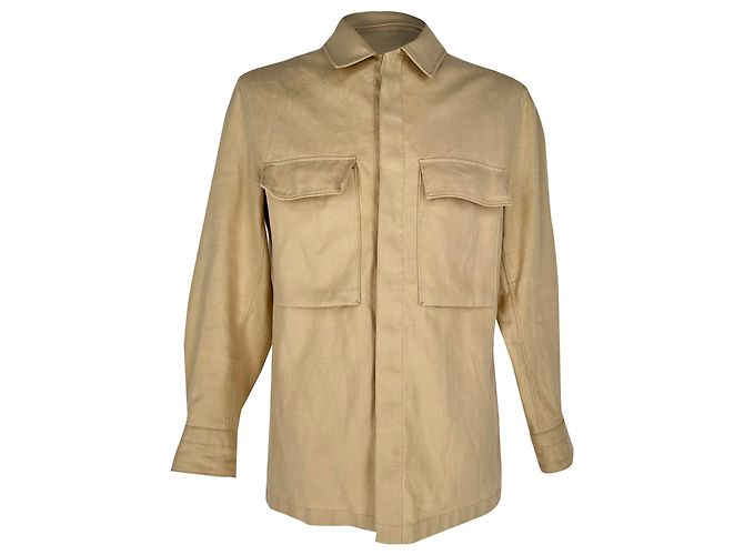 Autre Marque Sovracamicia Zegna Oasi Lino in lino beige