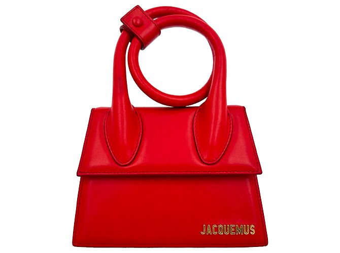 Bolso Jacquemus Large Le Chiquito en piel de becerro roja