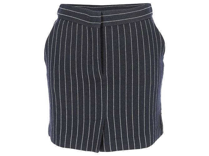 Minifalda Max Mara Kirsch de rayas diplomáticas en algodón azul marino