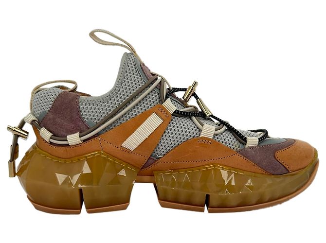 Jimmy Choo Diamond Trail Low-top Sneaker aus multicolorigem Polyester Mehrfarben