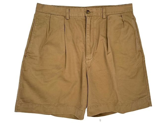 Bermudas Chino Plisadas Ralph Lauren en Algodón Beige