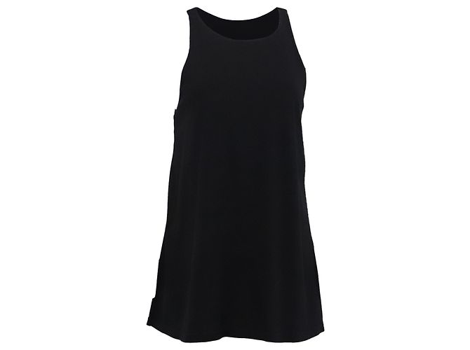 Top halter sin mangas Theory en algodón negro