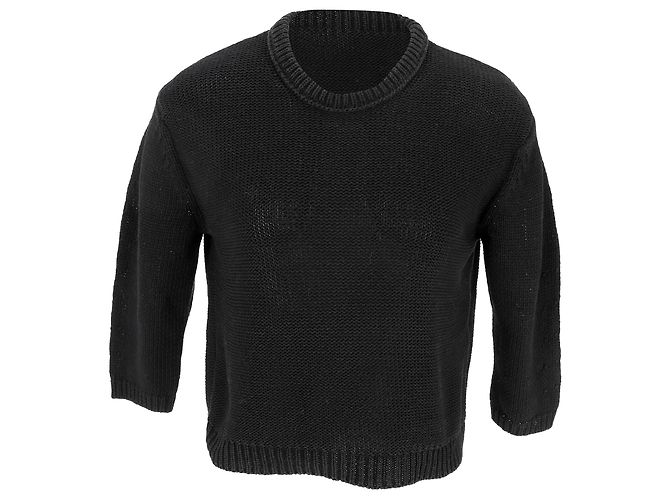 Pull à col rond Acne Studios en coton noir