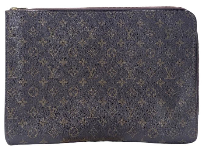 Louis Vuitton Pochette Documents Portfolio en toile monogramme marron