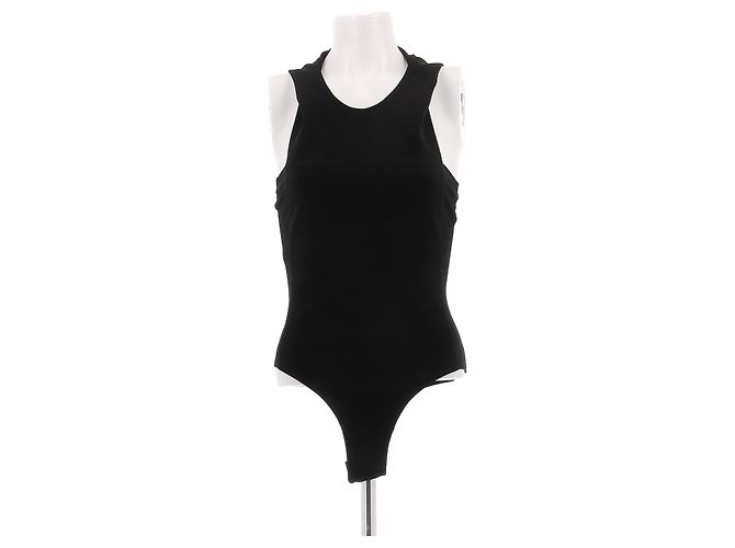 Courreges Body noir avec capuche intégrée Black