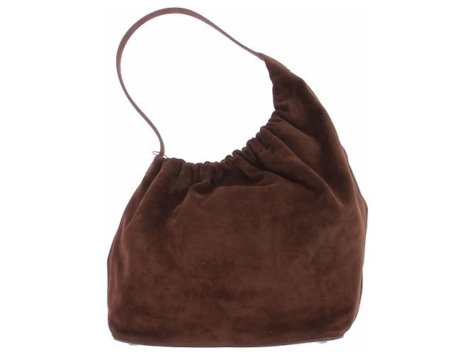 Autre Marque Borsa "Demi Lune Cloud" Marrone