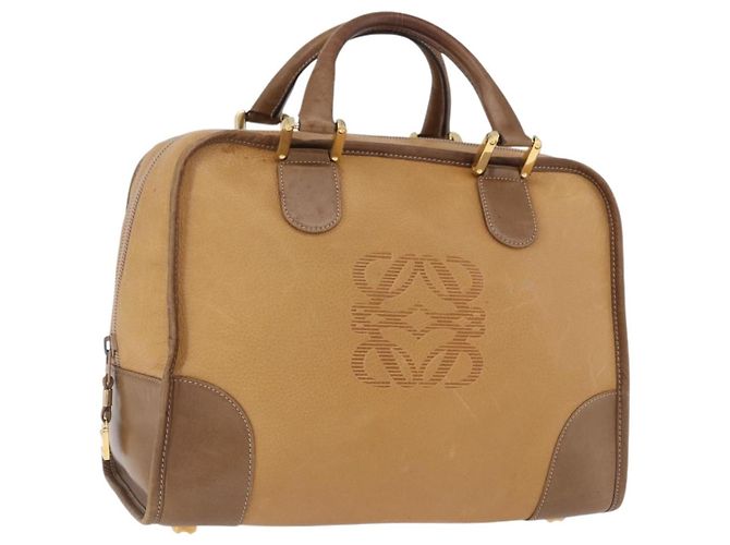 LOEWE Handtasche Leder Beige Gold