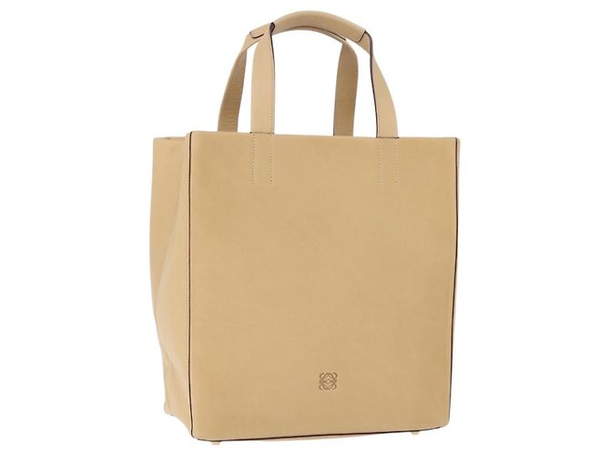 LOEWE Handtasche Leder Beige Gold