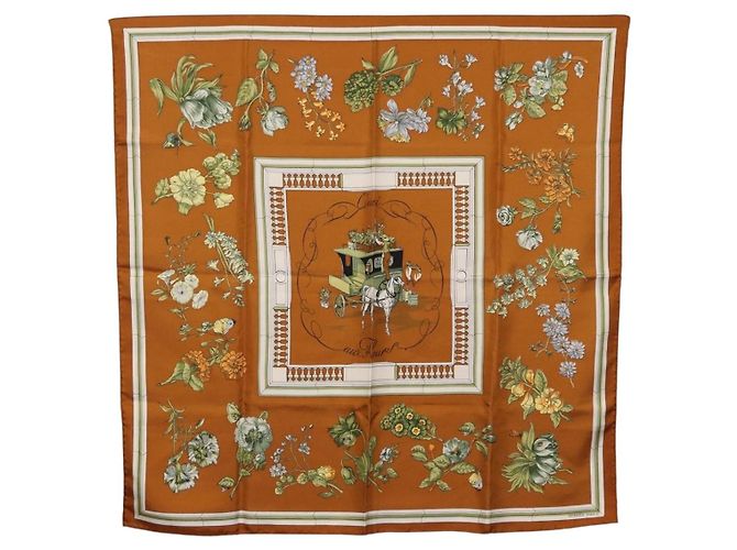 Hermès HERMES Lenço Carre 90
Quai Aux Fleurs
Seda Castanho