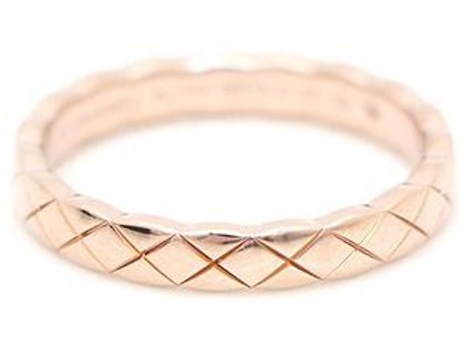 Chanel Anel Mini Coco Crush em Ouro Bege e Ouro Rosa Marrom