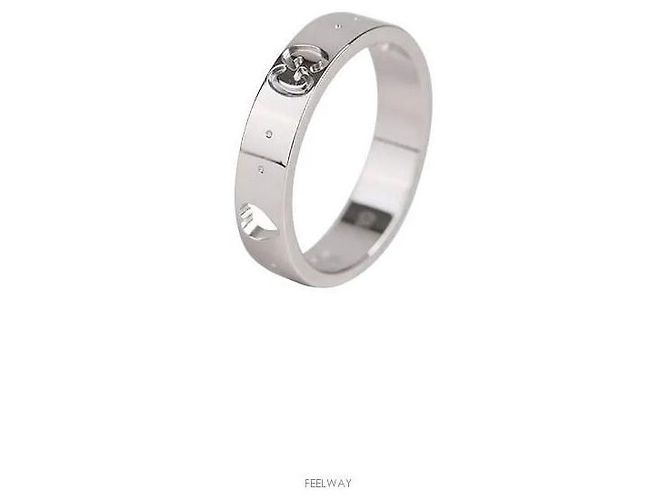 Gucci Heart Icon Ring Weißgold Größe