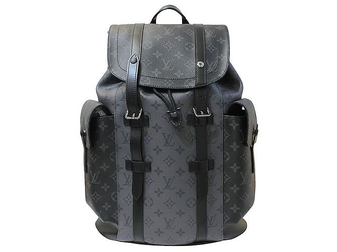 Louis Vuitton Monogram Backpack Charcoal Gray Brown